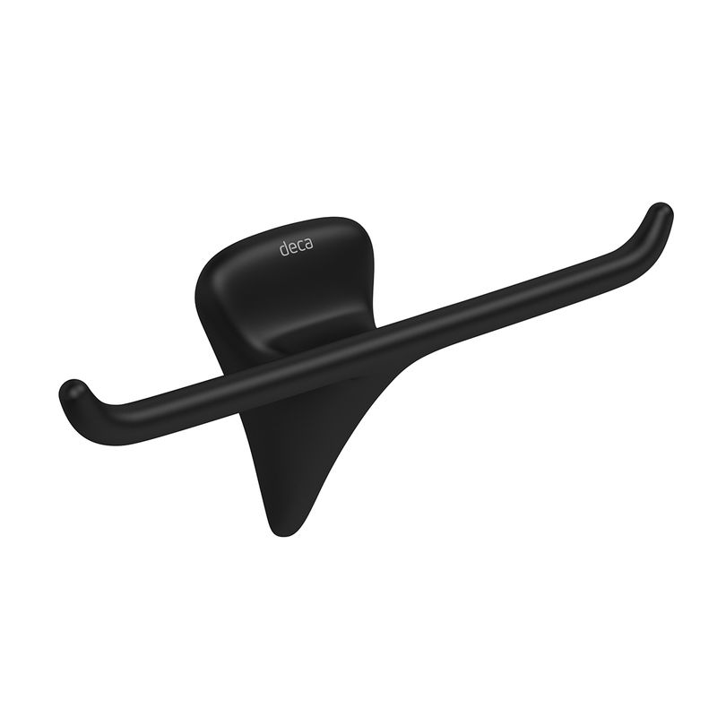 Cabide-Deca-Duplo-Jader-Almeida-Black-Matte---Deca---2062.BL100.MT---Fundo-Branco-Produto-Principal-SKU-posicionada-na-diagonal-direita-ou-redondo-e-produto-fechado