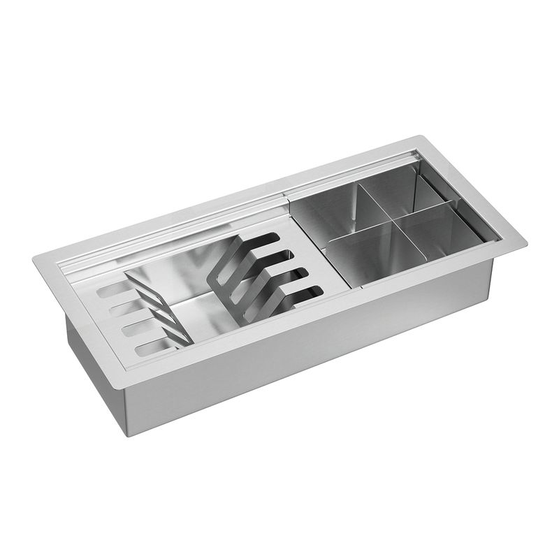Calha-Organizadora-Deca-para-Cozinha-em-Inoxcom-Sistema-de-Escoamento-Inox---Deca---AC.200.45.ORG.INX---Fundo-Branco-Produto-Principal-SKU-posicionada-na-diagonal-direita-ou-redondo-e-produto-fechado