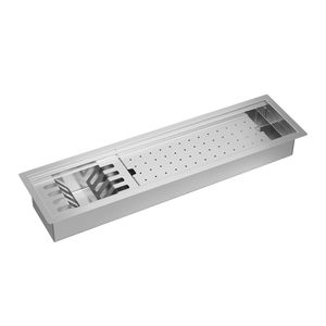 Calha Organizadora Deca para Cozinha em Inox com Sistema de Escoamento Inox