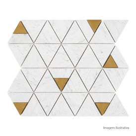 Porcelanato Decorado Acetinado 29,2x36,5cm Branco - Portinari Mc Contos Tri Wh Mix Act Retificado