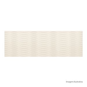 Azulejo Sensorial Matte Curva Off White - 33cmx100cm Ret