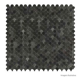 Mosaico Metalico Matte/lux 28,9x29,5cm Preto - Portinari Mc Sax Drop Bk Bold