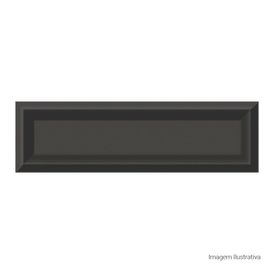 Cerâmica Monocromatico Acetinado 7x24cm Preto - Ceusa Invertido Retificado