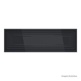 Cerâmica Monocromatico Lux 8x25cm Preto - Ceusa Cintilante Bk Bold