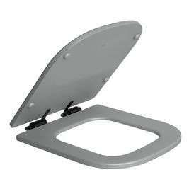 Assento Poliéster Slow Close com Microban para Bacias Quadra / Polo / Unic Cinza Fosco / Black Matte