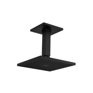 Chuveiro com Tubo de Teto Quadrado Black Matte