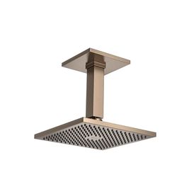 Chuveiro com Tubo de Teto Chuveiro Quadrado Corten