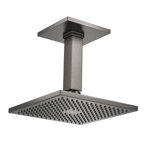 Chuveiro com Tubo de Teto Quadrado Dark Antracite