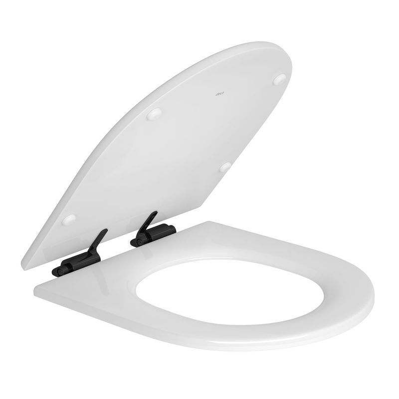 Assento-Deca-em-Poliester-Slow-Close-com-Microban-para-Bacias-Carrara-Duna-Level-Lk-Nuova-Branco-e-Black-Noir---Deca---AP.237.BL.NO.17---Fundo-Branco-Produto-Principal-SKU-algum-detalhe-em-evidencia-ou-produto-aberto-