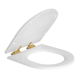 Assento Poliéster Slow Close com Microban para Bacias Carrara / Duna / Lk / Level / Nuova Branco / Gold