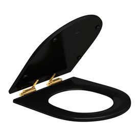 Assento Poliéster Slow Close com Microban para Bacias Carrara / Duna / Lk /level /  Nuova Ébano / Gold