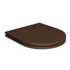 Assento Poliéster Slow Close com Microban para Bacias Carrara / Duna / Lk / Level / Nuova Marrom Fosco / Gold Matte