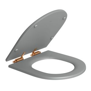 Assento Poliéster Slow Close com Microban para Bacias Carrara / Duna / Lk / Level / Nuova Cinza Fosco / Gold Matte