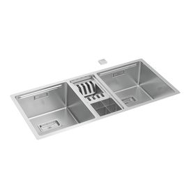 Cuba Tripla Deca para Cozinha em Inox 930x440x201 Wish Inox