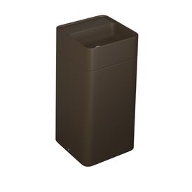 Cuba de Piso Quadrada com Mesa Marrom Fosco
