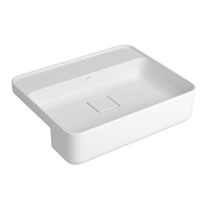 Cuba Retangular de Semiencaixe 50cm com Deck Branco
