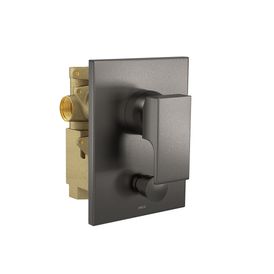 Misturador Monocomando 4 Vias de Chuveiro com Desviador para Banheira Dark Antracite