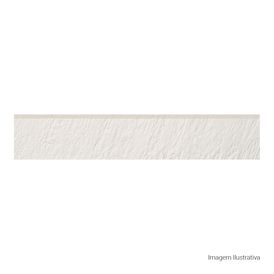 Rodapé Porcelanato Pedra Hard 11x60cm Branco - Portinari Grand Canyon Rp Canyon Wh Plus Bold