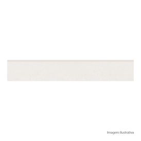 Rodapé Porcelanato Cimentício Polido 15x90cm Branco - Portinari Rp Loft Wh Pol Retificado