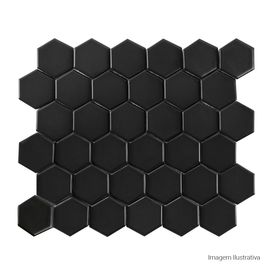 Porcelanato Monocromatico Matte 27x30,8cm Preto - Portinari Mc Acordes Bk Esmaltado Bold
