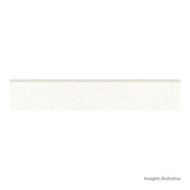 Rodapé Porcelanato Pedra Acetinado 11x60cm Branco - Portinari Limestone Classico Hd Rp Bianco Classico Hd Bold