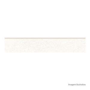 Porcelanato - Rodapé Limestone Classico Hd Acetinado White - 11cmx60cm Bold