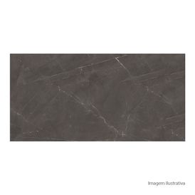 Porcelanato Marmorizado Natural 60x120cm Preto - Portinari Lumina Bk Nat Esmaltado Retificado
