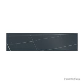 Porcelanato Marmorizado Natural 30x120cm Preto - Portinari Lumina Decor Marquina Nat Esmaltado Retificado