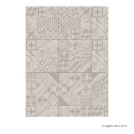 Porcelanato Decorado Natural 60x60cm Cinza - Portinari Lisboa Gr Nat Esmaltado Retificado