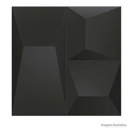 Porcelanato Decorado Natural 20x20cm Preto - Portinari Space Block Bk Nat Esmaltado Retificado