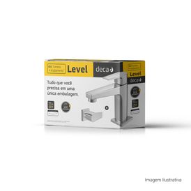 Kit Torneira Deca com 1 Acabamento para Lavabo Level Cromado