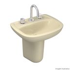 Lavatorio-Deca-Aspen-Vogue-Plus-Creme---Deca---L.510.37---Fundo-Branco-Produto-com-item-complementar-posicionada-na-diagonal-direita-e-fechado-ou-produto-redondo