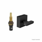 Acabamento-para-Registro-de-Pressao-Deca-1-2--e-3-4--Soul-Black-Matte---Deca---4916.BL38.PQ.MT---Fundo-Branco-Produto-com-item-complementar-posicionada-na-diagonal-direita-e-fechado-ou-produto-redondo