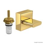 Acabamento-para-Registro-de-Pressao-Deca-1-2--e-3-4--com-Mecanismo-1-2-Volta-Polo-Gold---Deca---4916.GL33.PQ---Fundo-Branco-Produto-com-item-complementar-posicionada-na-diagonal-direita-e-fechado-ou-produto-redondo