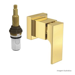Acabamento para Registro de Pressão Até 1 com Mecanismo 1/2 Volta Unic Gold