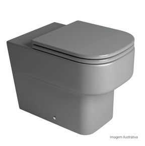 Bacia-Convencional-Deca-Unic-Cinza-Fosco---Deca---P.45.86---Fundo-Branco-Produto-com-item-complementar-posicionada-na-diagonal-direita-e-fechado-ou-produto-redondo