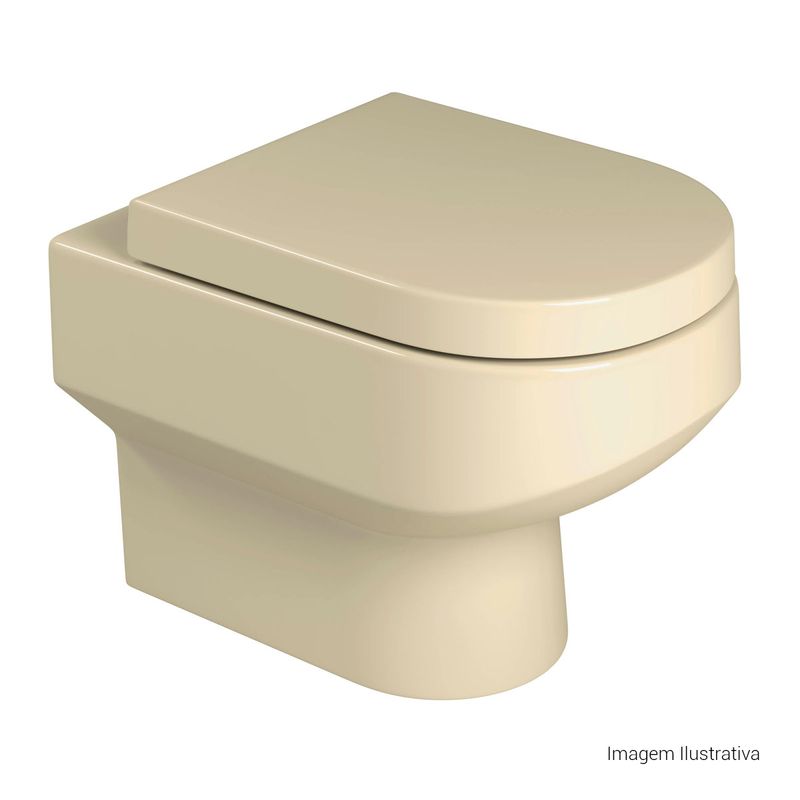 Bacia-Convencional-Deca-Carrara-Creme---Deca---P.60.37---Fundo-Branco-Produto-com-item-complementar-posicionada-na-diagonal-direita-e-fechado-ou-produto-redondo