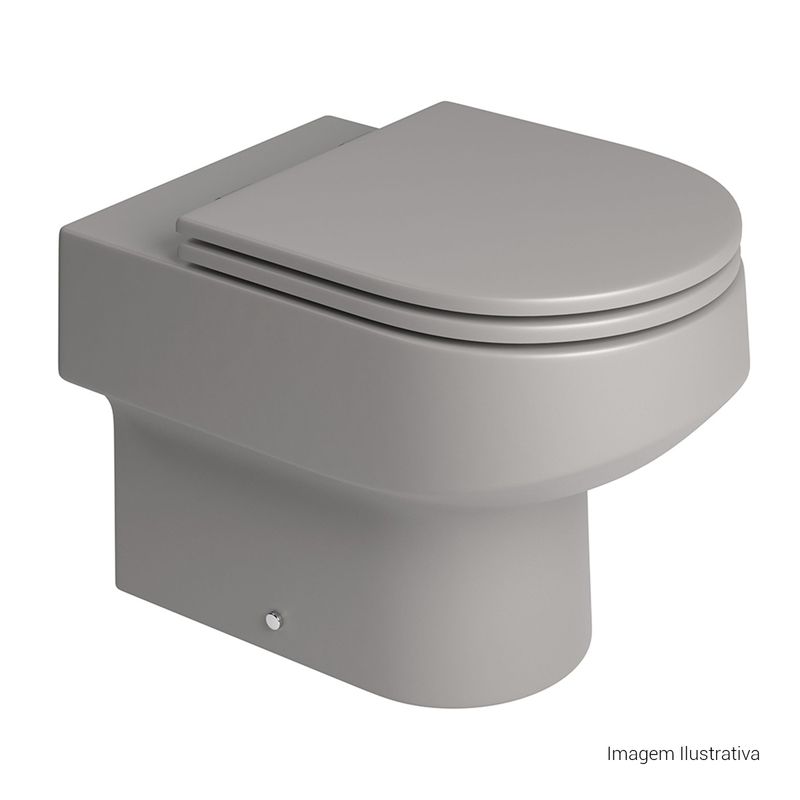 Bacia-Convencional-Deca-Carrara-Soft-Antracite---Deca---P.60.85---Fundo-Branco-Produto-com-item-complementar-posicionada-na-diagonal-direita-e-fechado-ou-produto-redondo