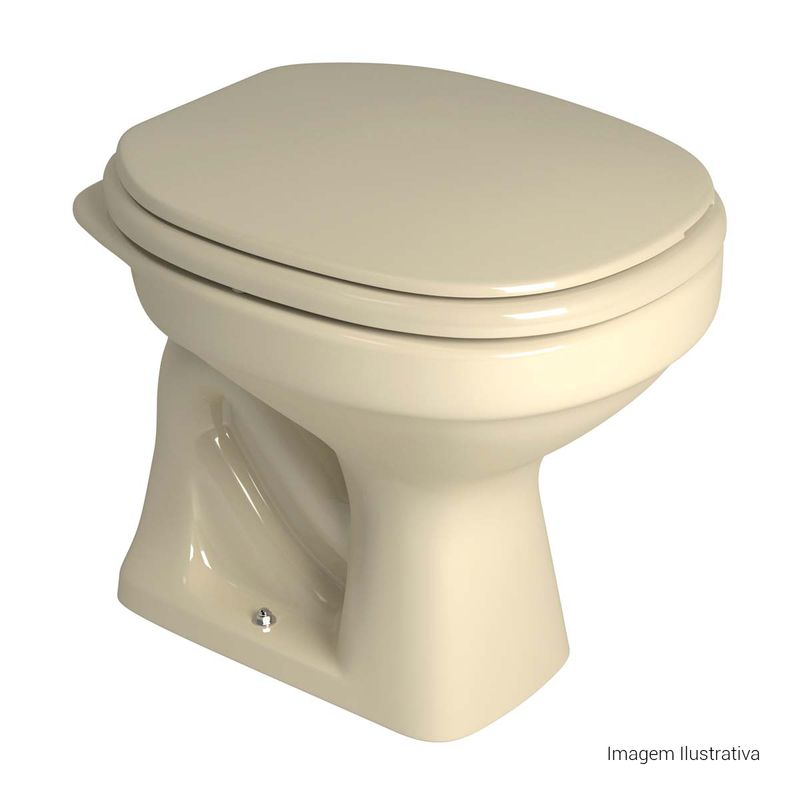 Bacia-Convencional-Deca-Aspen-Creme---Deca---P.75.37---Fundo-Branco-Produto-com-item-complementar-posicionada-na-diagonal-direita-e-fechado-ou-produto-redondo