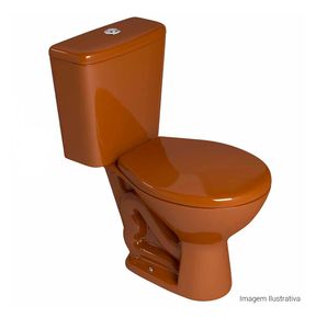 Bacia-para-Caixa-Acoplada-Deca-Izy-Caramelo---Deca---P.111.23---Fundo-Branco-Produto-com-item-complementar-posicionada-na-diagonal-direita-e-fechado-ou-produto-redondo