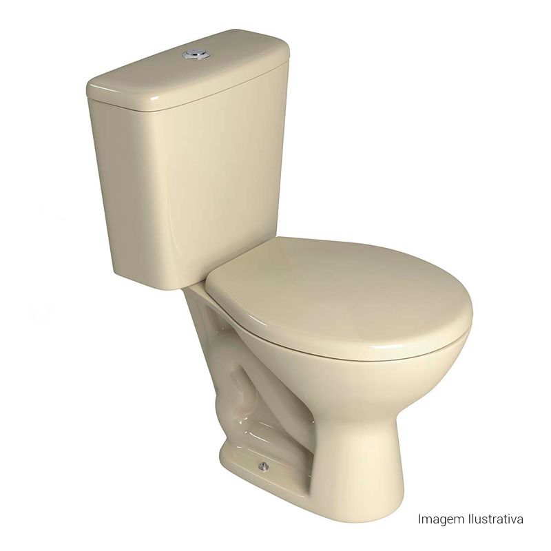Bacia-para-Caixa-Acoplada-Deca-Izy-Creme---Deca---P.111.37---Fundo-Branco-Produto-com-item-complementar-posicionada-na-diagonal-direita-e-fechado-ou-produto-redondo