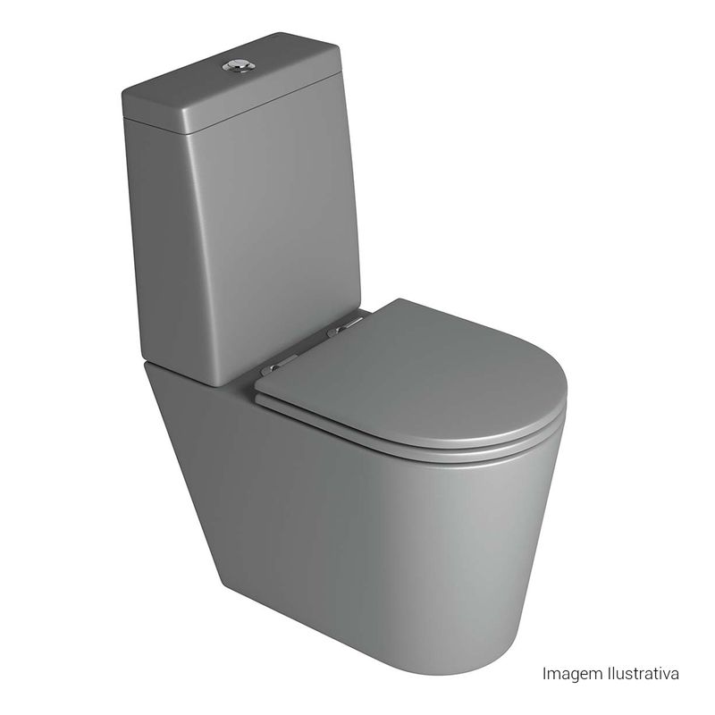 Bacia-para-Caixa-Acoplada-Deca-Lk-Cinza-Fosco---Deca---P.230.86---Fundo-Branco-Produto-com-item-complementar-posicionada-na-diagonal-direita-e-fechado-ou-produto-redondo