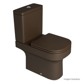 Bacia para Caixa Acoplada Piano Marrom Fosco