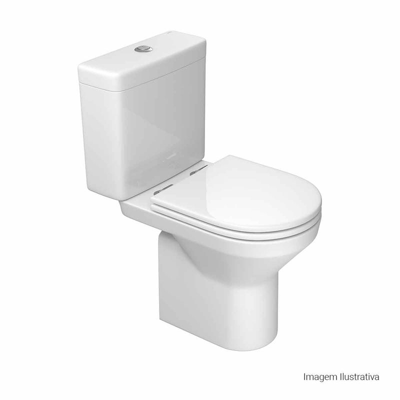Bacia-para-Caixa-Acoplada-Deca-com-Saida-Horizontal-Curta-Level-Branco---Deca---P.483.17---Fundo-Branco-Produto-com-item-complementar-posicionada-na-diagonal-direita-e-fechado-ou-produto-redondo