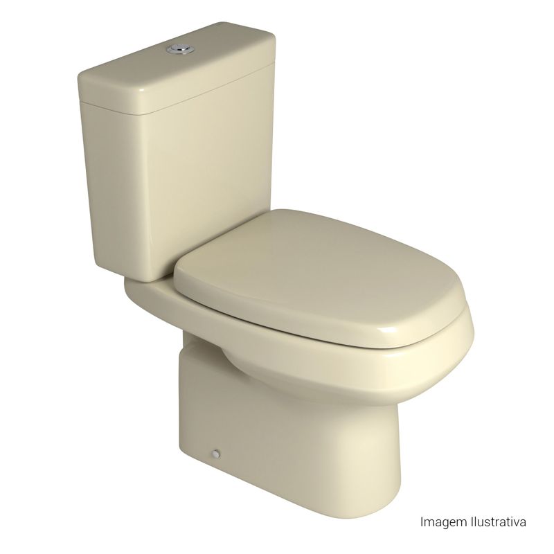 Bacia-para-Caixa-Acoplada-Deca-Monte-Carlo-Creme---Deca---P.808.37---Fundo-Branco-Produto-com-item-complementar-posicionada-na-diagonal-direita-e-fechado-ou-produto-redondo