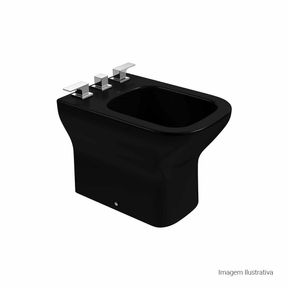 Bide-Deca-3-Furos-Axis-Ebano---Deca---B.47.95---Fundo-Branco-Produto-com-item-complementar-posicionada-na-diagonal-direita-e-fechado-ou-produto-redondo