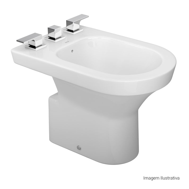 Bide-Deca-3-Furos-Level-Branco---Deca---B.48.17---Fundo-Branco-Produto-com-item-complementar-posicionada-na-diagonal-direita-e-fechado-ou-produto-redondo