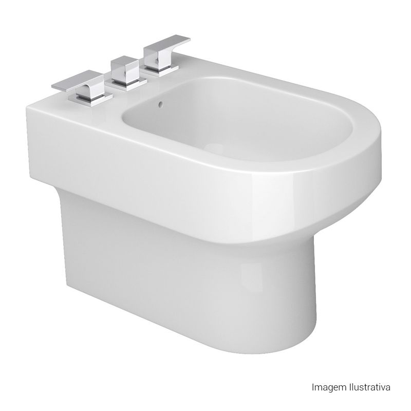Bide-Deca-3-Furos-Carrara-Branco---Deca---B.60.17---Fundo-Branco-Produto-com-item-complementar-posicionada-na-diagonal-direita-e-fechado-ou-produto-redondo