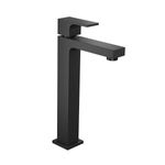 Torneira-Deca-de-Mesa-Bica-Alta-para-Lavatorio-com-Textura-Unic-Black-Matte---Deca---1189.BL90.MT.T02---Fundo-Branco-Produto-Principal-SKU-posicionada-na-diagonal-direita-ou-redondo-e-produto-fechado