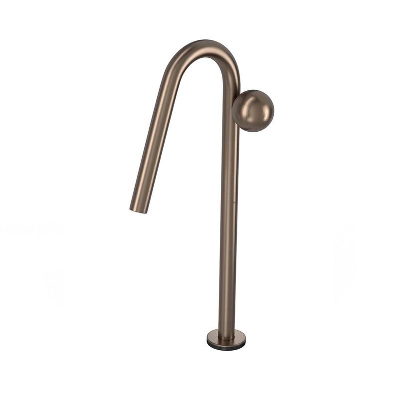 Torneira-Deca-de-Mesa-Bica-Alta-Touchless-para-Lavatorio-Orbe-Corten---Deca---1189.CT103.MT---Fundo-Branco-Produto-Principal-SKU-posicionada-na-diagonal-esquerda